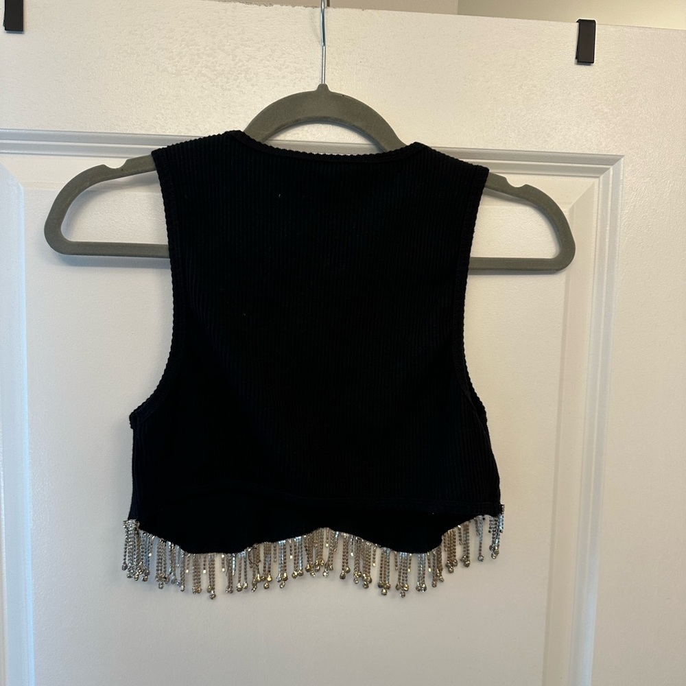 Black Cropped Top - Picture 6 of 7
